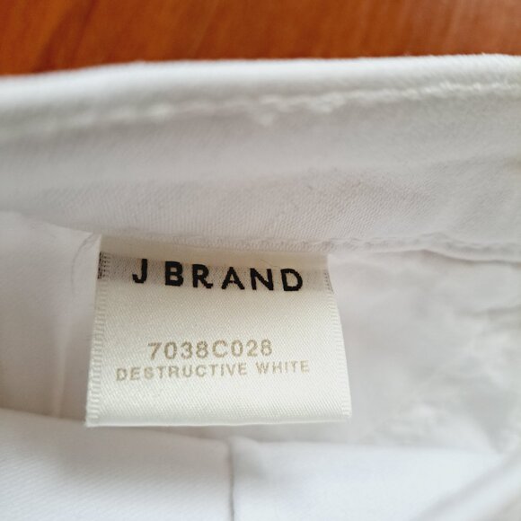 NEW J Brand Destructive White Mid-Rise Pencil Mini Skirt Size 25 - Picture 13 of 16